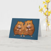 Het Paar van de hamster: Jubileum: U Twee bent zo Kaart (Gele Bloem)