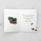 Het Paar van de kolibrie op voeder om het even Kaart (Binnen)