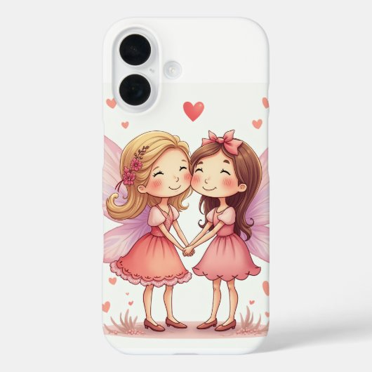 Het paar van de liefde fee iPhone 16 Hoesjes (Achterkant)