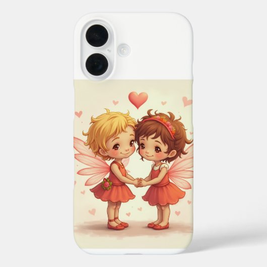 Het paar van de liefde fee iPhone 16 Hoesjes (Achterkant)