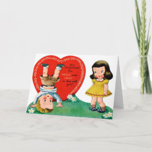 Het paar van de Valentijn van de terugkeer voegt Feestdagen Kaart