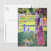 Het Paar van Georges Seurat,  Pointillisme Briefkaart (Voorkant / Achterkant)