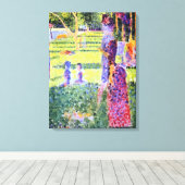 Het Paar van Georges Seurat,  Pointillisme Canvas Afdruk (Insitu (Houten vloer))