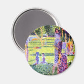 Het Paar van Georges Seurat,  Pointillisme Magneet (Voorkant / Achterkant)