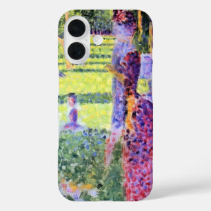 Het Paar van Georges Seurat, Vintage Pointillisme iPhone 16 Hoesje