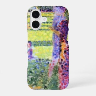 Het Paar van Georges Seurat, Vintage Pointillisme iPhone 16 Hoesje