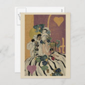 Het Paar van Gras Valentijn van Mardi Feestdagenkaart (Voorkant / Achterkant)