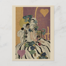 Het Paar van Gras Valentijn van Mardi Feestdagenkaart