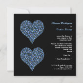 Het Paar van het verloving Roze Zwart & Blauwe Kaart (Achterkant)