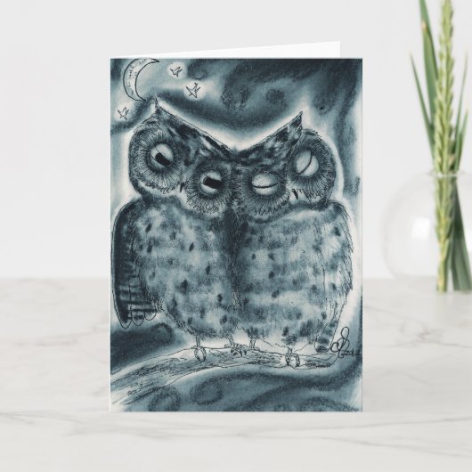 Het Paar van NightOwl - Wenskaart Kaart (Voorkant)