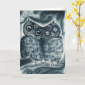 Het Paar van NightOwl - Wenskaart Kaart (Gele Bloem)