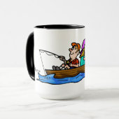 Het paar Vist in de Mok van het Boat past Namen aa (Voorkant links)