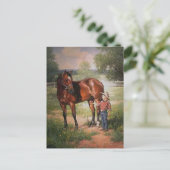 Het  paard briefkaart (Staand voorkant)