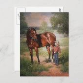 Het  paard briefkaart (Voorkant / Achterkant)