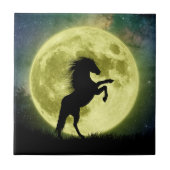 Het paard en de gele maan tegeltje (Voorkant)