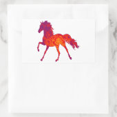 HET PAARD GALACTISCH RECHTHOEKIGE STICKER (Tas)