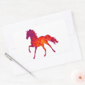 HET PAARD GALACTISCH RECHTHOEKIGE STICKER (Envelop)