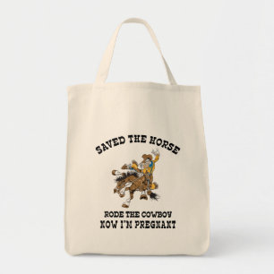 Het paard heeft de Cowboy-zwanger gered Tote Bag