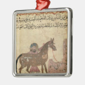 Het paard, illustratie metalen ornament (Links)