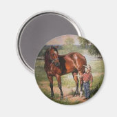 Het paard magneet (Voorkant / Achterkant)