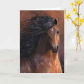 Het paard Notecard van Morgan Kaart (Gele Bloem)