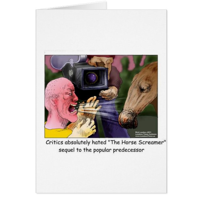 Het paard schreeuwt Grappige T-shirts Cadeaubonnen (Voorkant)