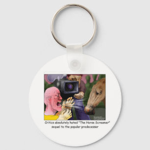 Het paard schreeuwt Grappige T-shirts Cadeaubonnen Sleutelhanger