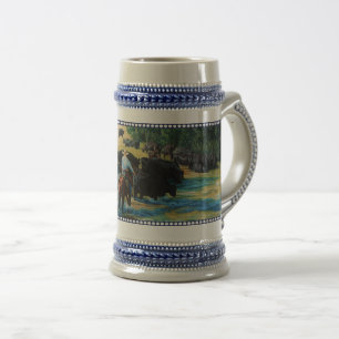 Het paard van de boerderij, zwarte het bierpul