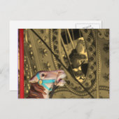 Het Paard van de carrousel op Sepia Briefkaart (Voorkant / Achterkant)