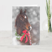 Het Paard van de gift Feestdagen Kaart (Voorkant)