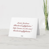 Het paard van de sneeuw, Vrolijke Kerstmis! Feestdagen Kaart (Achterkant)