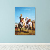 Het paard van Gaada of het paard van indiening Canvas Afdruk (Insitu (Houten vloer))