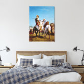 Het paard van Gaada of het paard van indiening Canvas Afdruk (Insitu (Slaapkamer))