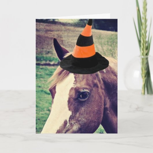 Het Paard van Halloween Kaart (Voorkant)