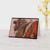 Het paard van het ontwerp in uitrustingswenskaart kaart (Gele Bloem)