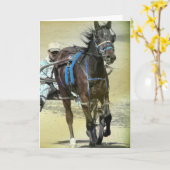 Het Paard van het Ras van Standardbred Kaart (Gele Bloem)
