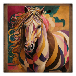 Het paard van Kandinsky en Malevitsj: een geometri Perfect Poster