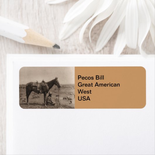 Het paard Wrangler 1910 Etiket (Insitu)