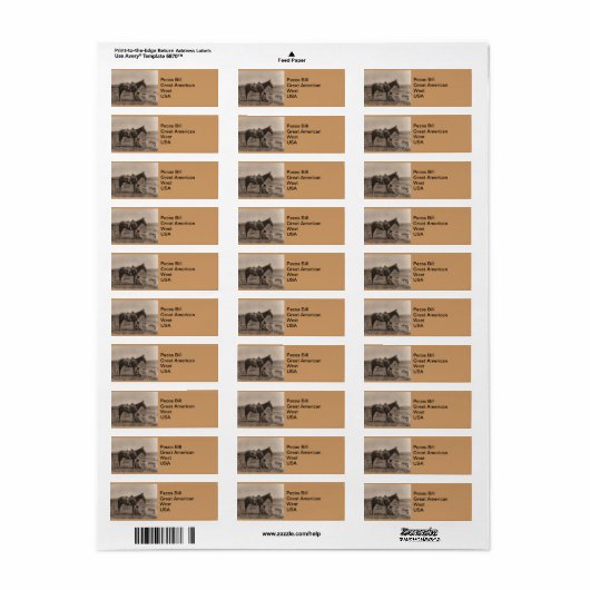 Het paard Wrangler 1910 Etiket (Full Sheet)