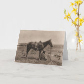 Het paard Wrangler 1910 Kaart (Gele Bloem)