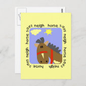 Het paard zegt T-shirts en Giften hinnik Briefkaart (Voorkant / Achterkant)