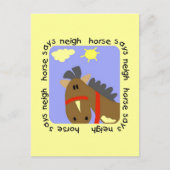 Het paard zegt T-shirts en Giften hinnik Briefkaart (Voorkant)