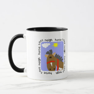 Het paard zegt T-shirts en Giften hinnik Mok