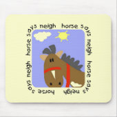 Het paard zegt T-shirts en Giften hinnik Muismat (Voorkant)