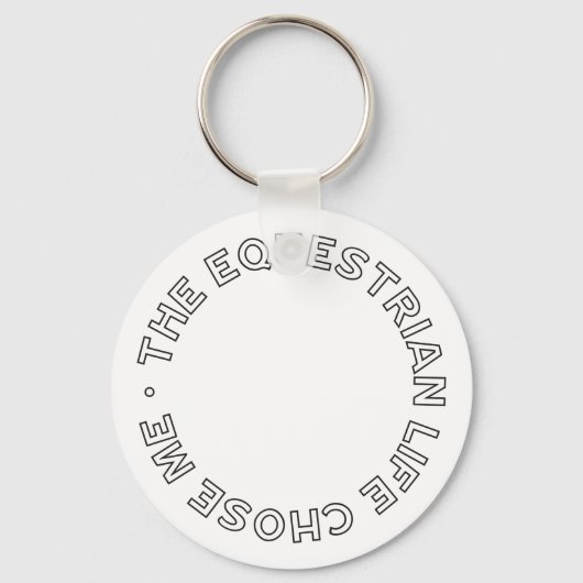 Het paardenleven koos voor een moderne paardenrend sleutelhanger (Voorkant)
