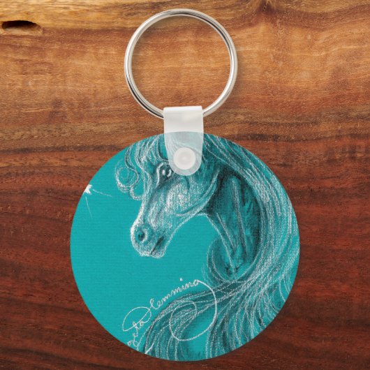 Het paardse Arabisch paard Sleutelhanger (Voorkant)