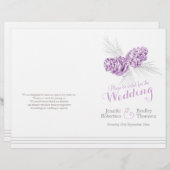 Het paars grijze winterprogramma voor grote bruilo (Voorkant / Achterkant)