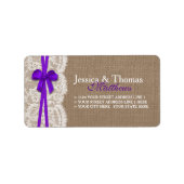 Het Paars Rustige Collectie Etiket (Voorkant)