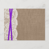 Het Paars Rustige Collectie voor weduwschap Informatiekaartje (Achterkant)