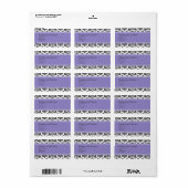 Het paarse Adresetiket van het Huwelijk van het Etiket (Full Sheet)
